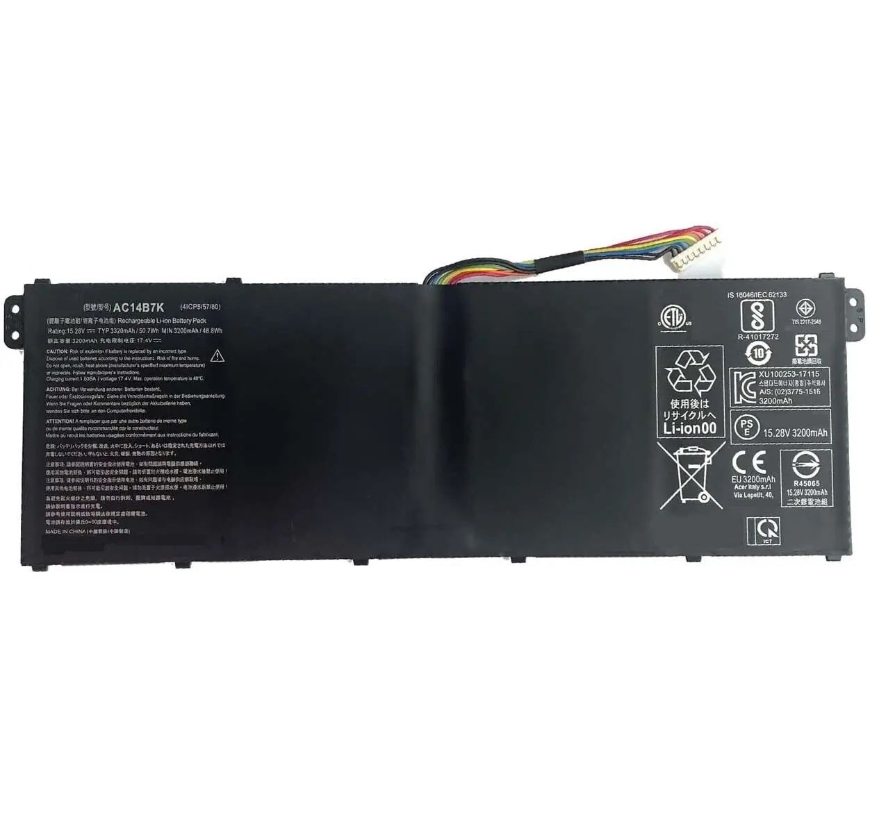 Laptop Battery For Acer Nitro 5 AN515-42 For Acer Spin 5 For Acer Swift SF314-52 Series AC14B7K 4ICP5/57/80 15.28V 50.7Wh
Laptop Battery For Acer Nitro 5 AN515-42 For Acer Spin 5 For Acer Swift SF314-52 Series AC14B7K 4ICP5/57/80 15.28V 50.7Wh