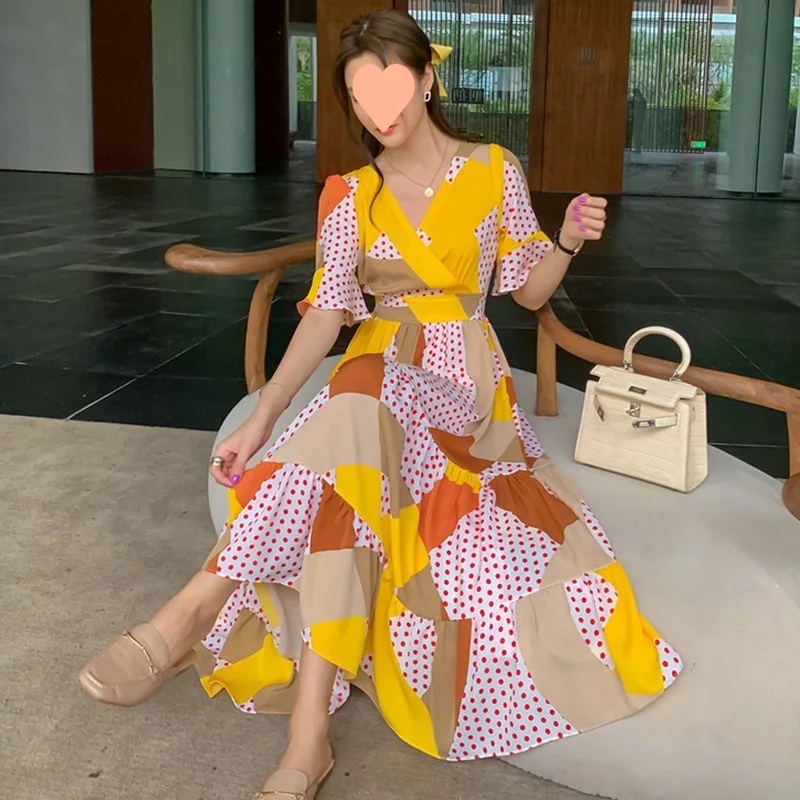 Summer Mujer Vestidos Fashion Female Vintage Printed Short Sleeve Loose Beach Dress Women Casual A-line Long Dresses NS69897
Summer Mujer Vestidos Fashion Female Vintage Printed Short Sleeve Loose Beach Dress Women Casual A-line Long Dresses NS69897