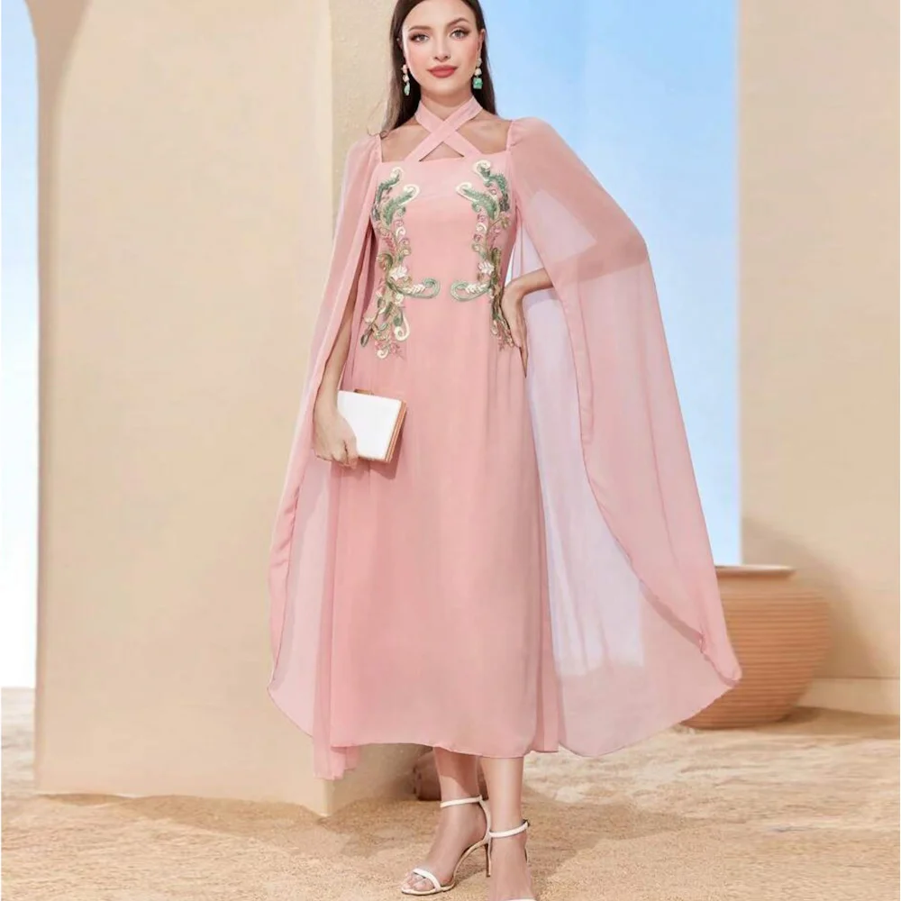 Mignon Chiffon A-line Halter Cap StrapsProm Gown Applique Evening Zipper Up Tea-length Formal Elegant Party Dress for Women 2023
Mignon Chiffon A-line Halter Cap StrapsProm Gown Applique Evening Zipper Up Tea-length Formal Elegant Party Dress for Women 2023
