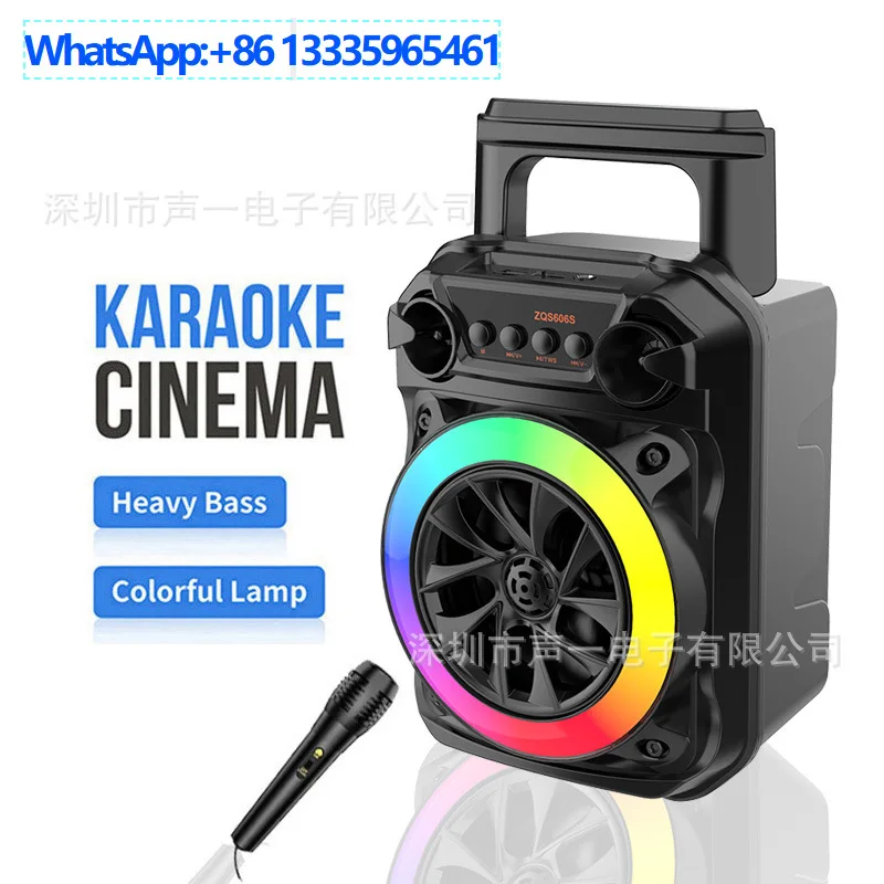 ZQS606S экспорт новый 6-дюймовый портативный Bluetooth-динамик с фонарем RBG и кронштейном для улицы портативный стерео
ZQS606S экспорт новый 6-дюймовый портативный Bluetooth-динамик с фонарем RBG и кронштейном для улицы портативный стерео