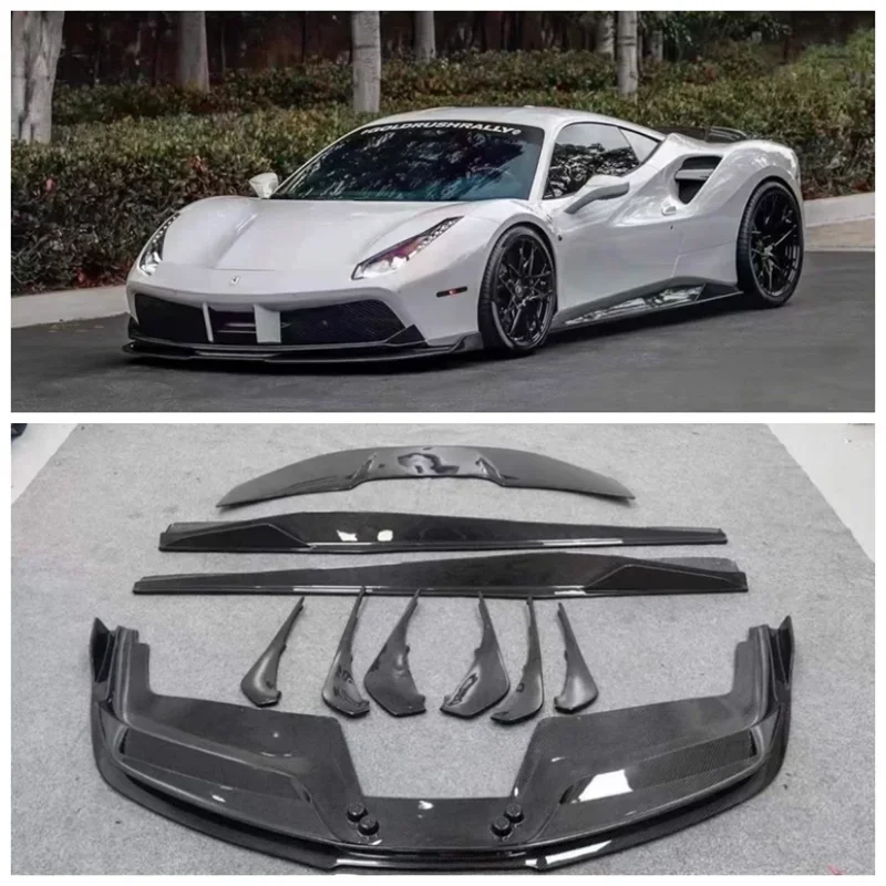 Высококачественные бамперы из углеродного волокна для Ferrari 488 2015-2019, передняя губа, задний диффузор, спойлер, боковая юбка, комплект выхлопных газов
Высококачественные бамперы из углеродного волокна для Ferrari 488 2015-2019, передняя губа, задний диффузор, спойлер, боковая юбка, комплект выхлопных газов