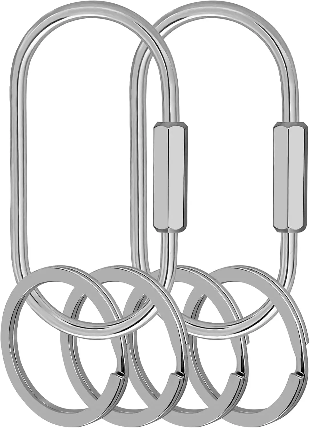 Brass Key Chain Set Screw Lock Organizer with Carabiner Clip for Men and Women
Brass Key Chain Set Screw Lock Organizer with Carabiner Clip for Men and Women