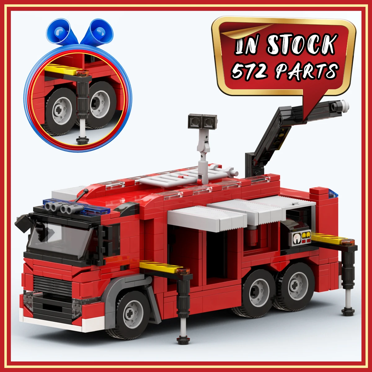 Classic Fire Engine Rescue Truck Building Blocks Model Kit, MOC-35005 DIY Assembly City Emergency Car Set, Toy Gift for Kids Boy
Classic Fire Engine Rescue Truck Building Blocks Model Kit, MOC-35005 DIY Assembly City Emergency Car Set, Toy Gift for Kids Boy