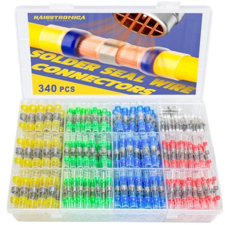 Solder Seal Wire Connectors- Marine Grade Heat Shrink Wire Connectors-Butt Splice Wire Terminals for Marine, Electrical with Co
Solder Seal Wire Connectors- Marine Grade Heat Shrink Wire Connectors-Butt Splice Wire Terminals for Marine, Electrical with Co