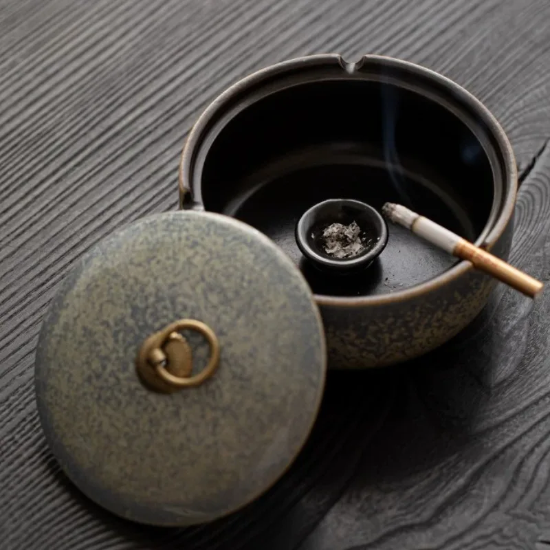 Ashtray Kiln Changed Ceramic With Lid Dust And Odor Proof Luxury Decor For Home Living Room And Office Use
Ashtray Kiln Changed Ceramic With Lid Dust And Odor Proof Luxury Decor For Home Living Room And Office Use