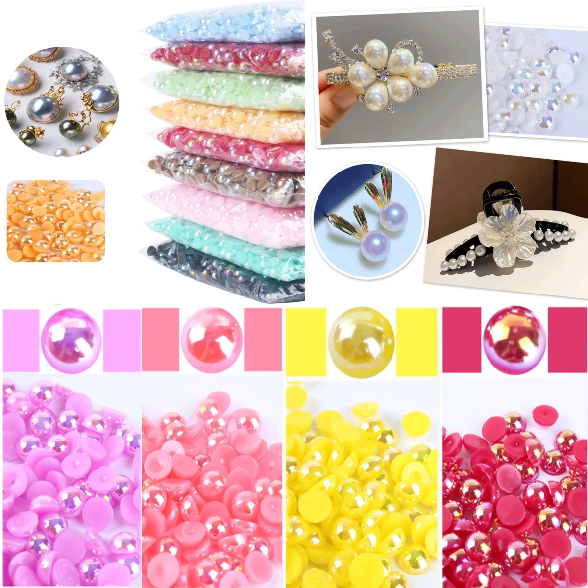 2/3/4/5/6/8/10/12/14mmABS Imitation Pearls Half Round Flatback Beads AB Color Resin Rhinestones Crafts Nail Art DIY Decoration
2/3/4/5/6/8/10/12/14mmABS Imitation Pearls Half Round Flatback Beads AB Color Resin Rhinestones Crafts Nail Art DIY Decoration