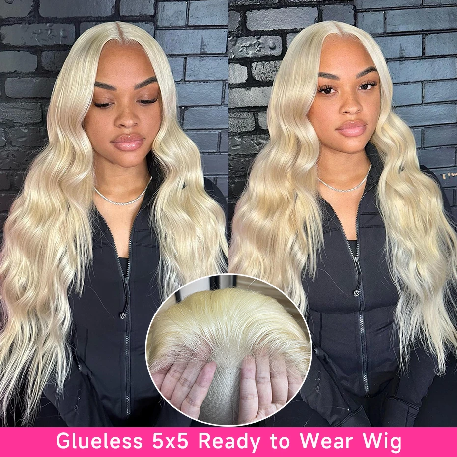 Glueless Wigs Human Hair 5x5 Wear And Go Body Wave Lace Closure Wigs For Women Peruvian 613 Honey Blonde Color Ready to Wear Wig
Glueless Wigs Human Hair 5x5 Wear And Go Body Wave Lace Closure Wigs For Women Peruvian 613 Honey Blonde Color Ready to Wear Wig