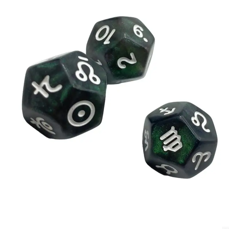 3pcs Считается блестящими астрологическими кубиками с нумерацией золота, идеально подходящей для мистического ритуала или RPGS 
3pcs Считается блестящими астрологическими кубиками с нумерацией золота, идеально подходящей для мистического ритуала или RPGS