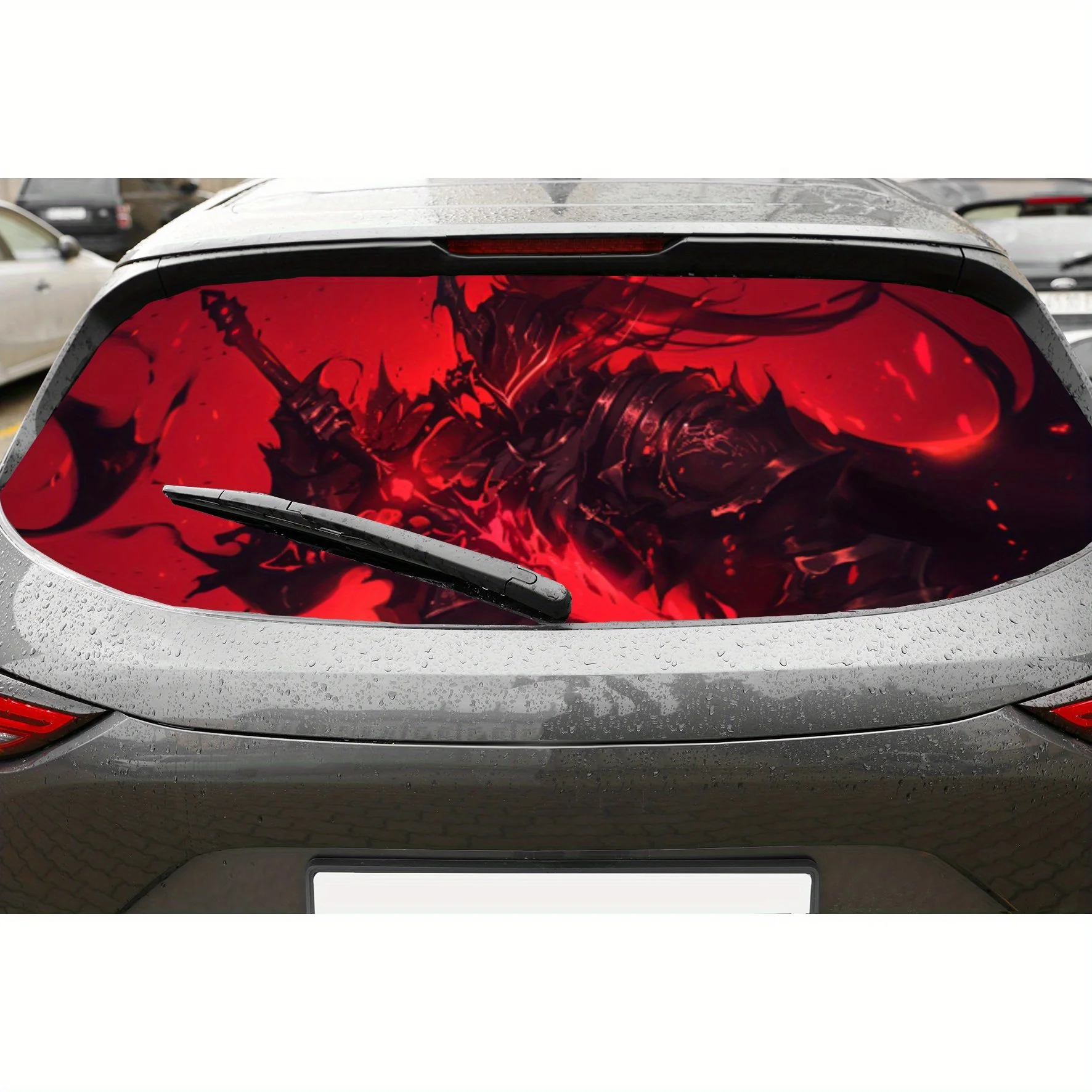 Crimson Flame God of War PVC Perforated Car Vinyl Wraps, Privacy Enhancing Design for Rear Window, Car Rear Windshield Sticker f
Crimson Flame God of War PVC Perforated Car Vinyl Wraps, Privacy Enhancing Design for Rear Window, Car Rear Windshield Sticker f