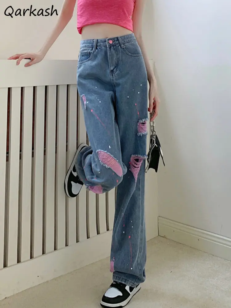 Hole Jeans Women Korean Fashion High Waist Ulzzang Students All-match Sweet Harajuku Pantalones De Mujer Simple Stylish Retro
Hole Jeans Women Korean Fashion High Waist Ulzzang Students All-match Sweet Harajuku Pantalones De Mujer Simple Stylish Retro