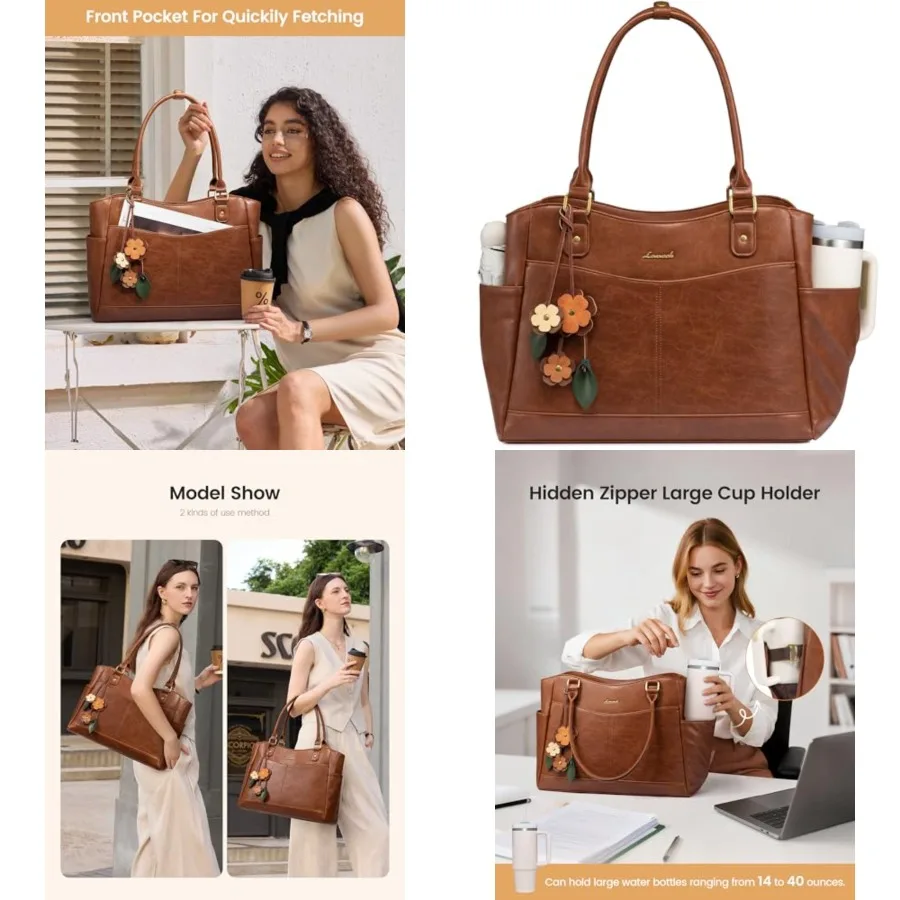 LOVEVOOK Laptop Bag for Women, Origal Vtage Work Tote Bag Computer Office Teacher Bag with Flower Pendant
LOVEVOOK Laptop Bag for Women, Origal Vtage Work Tote Bag Computer Office Teacher Bag with Flower Pendant