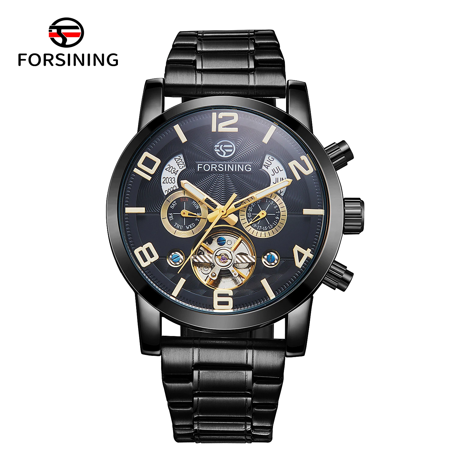 Forsining Tourbillion модные волнистые черные золотые часы многофункциональный дисплей мужские автоматические механические часы лучший бренд класса люкс
Forsining Tourbillion модные волнистые черные золотые часы многофункциональный дисплей мужские автоматические механические часы лучший бренд класса люкс