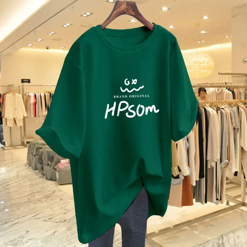 Summer New Plus Size Letter Printing T Shirt Tops Short Sleeve O-Neck Solid Loose Pullovers Fashion Street Casual Women Clothing
Summer New Plus Size Letter Printing T Shirt Tops Short Sleeve O-Neck Solid Loose Pullovers Fashion Street Casual Women Clothing
