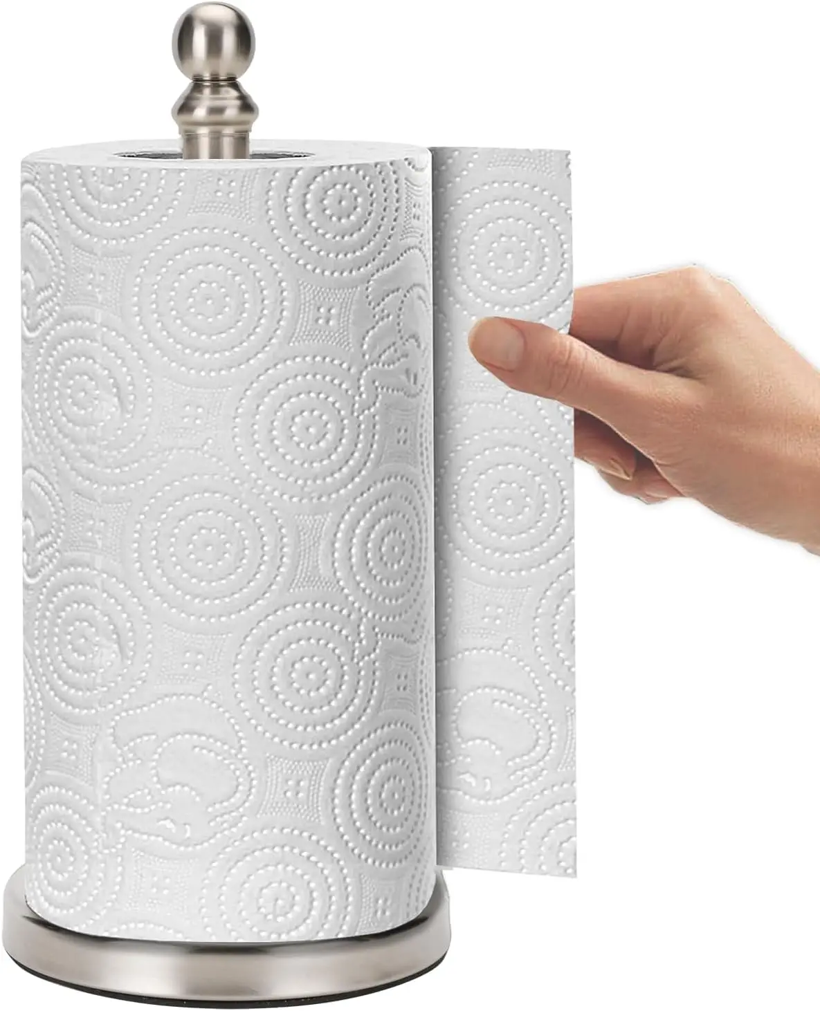 Sturdy Paper Towel Holder Stand for Kitchen Countertop, Easy Tear, Non-Slip Base (Brushed Nickel)
Sturdy Paper Towel Holder Stand for Kitchen Countertop, Easy Tear, Non-Slip Base (Brushed Nickel)