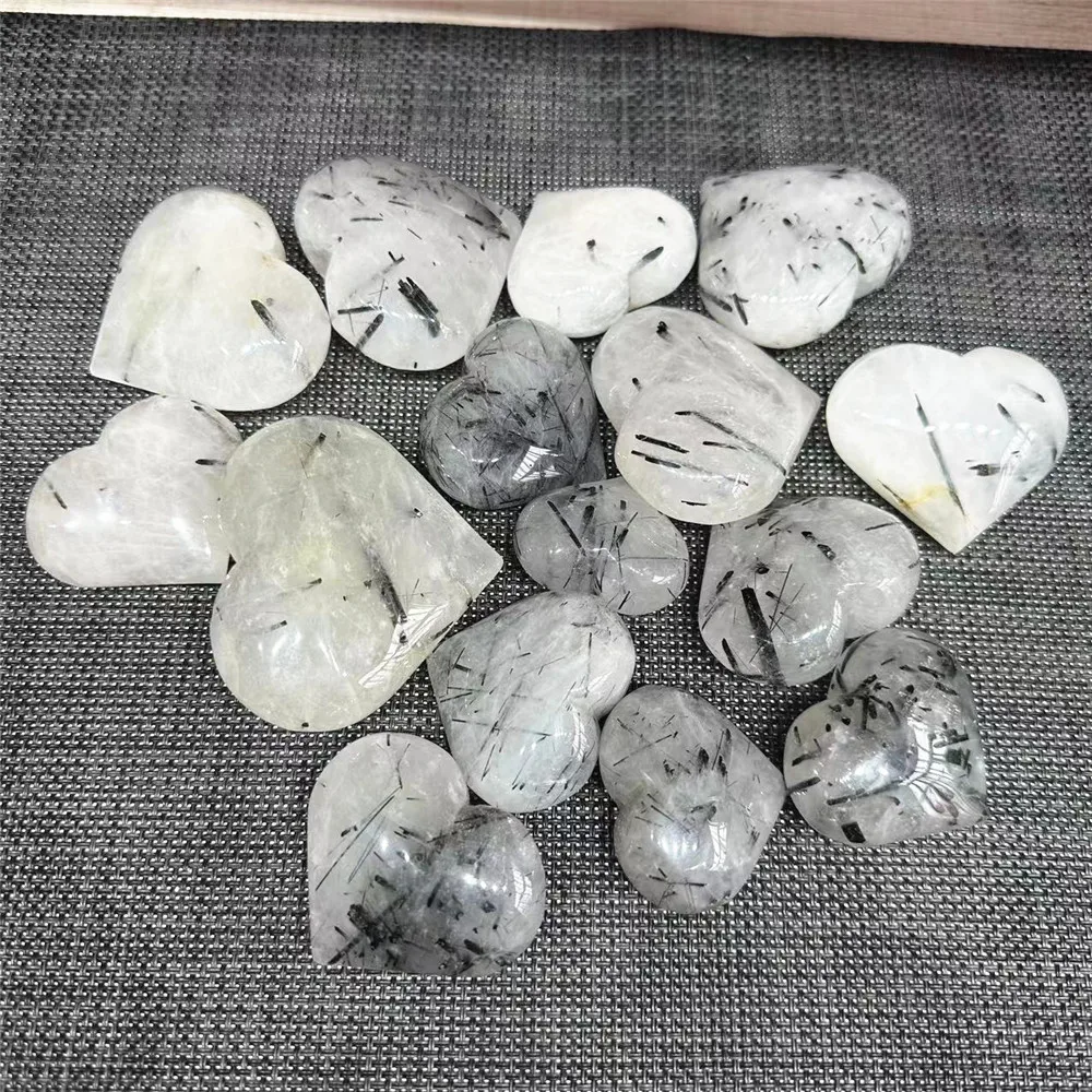 Natural Stone Black Hair Quartz Heart Reiki Energy Wichcraft Minerals Gemstone Decoration Home
Natural Stone Black Hair Quartz Heart Reiki Energy Wichcraft Minerals Gemstone Decoration Home
