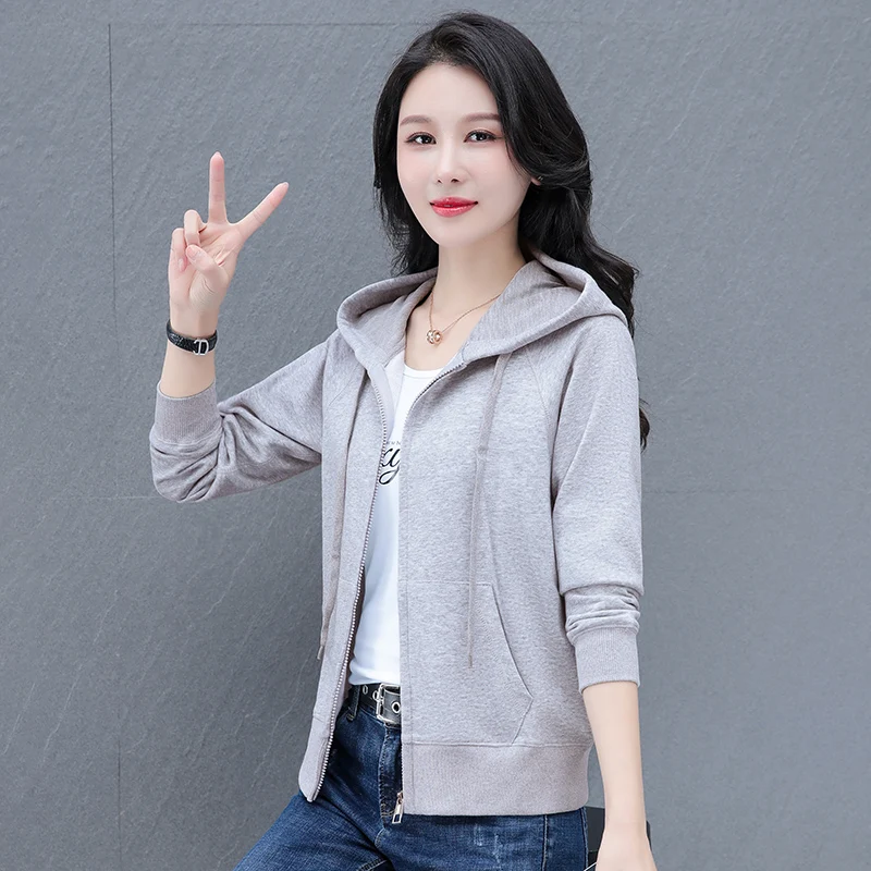 New Female Korean Spring And Autumn Fashion Solid Color Casual Versatile Atmosphere Loose Hoodie Women'S Simple Short Coat
New Female Korean Spring And Autumn Fashion Solid Color Casual Versatile Atmosphere Loose Hoodie Women'S Simple Short Coat