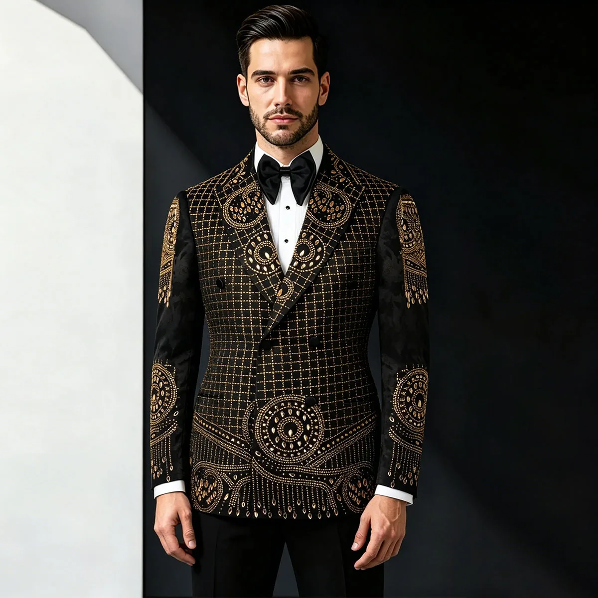 Customized Handsome 2 Piece Sets Diamond Men Suits Male Prom Blazer Shawl Lapel Ropa hombre Slim Fit Groom Wedding Tuxedos
Customized Handsome 2 Piece Sets Diamond Men Suits Male Prom Blazer Shawl Lapel Ropa hombre Slim Fit Groom Wedding Tuxedos