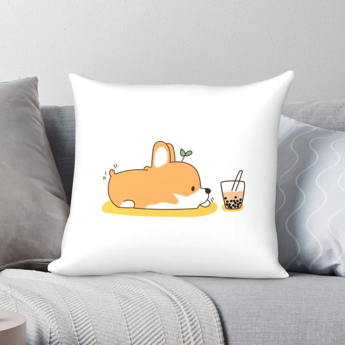 Corgi And Bubble Tea Pillowcase Polyester Linen Velvet Creative Zip Decor Pillow Case Room Cushion Cover
Corgi And Bubble Tea Pillowcase Polyester Linen Velvet Creative Zip Decor Pillow Case Room Cushion Cover