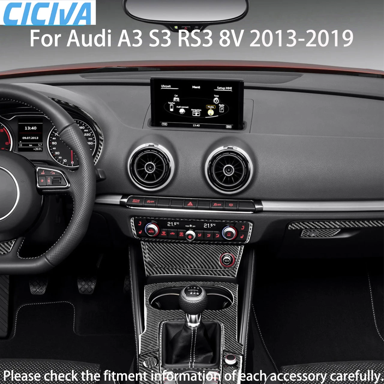 For Audi A3 S3 RS3 8V 2013-2019 Accessories Interior Carbon Fiber Gear Shift Window Lift Air Conditioner Decorative Stickers
For Audi A3 S3 RS3 8V 2013-2019 Accessories Interior Carbon Fiber Gear Shift Window Lift Air Conditioner Decorative Stickers