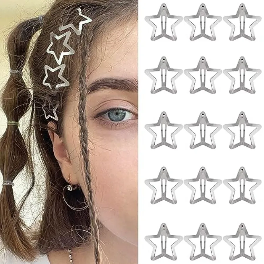 Star Hair Clis 00s Y2K Sna Hair Barrettes Non Sli Star Hair Accessories Silver Metal Hair Clis for Girls Women CS
Star Hair Clis 00s Y2K Sna Hair Barrettes Non Sli Star Hair Accessories Silver Metal Hair Clis for Girls Women CS