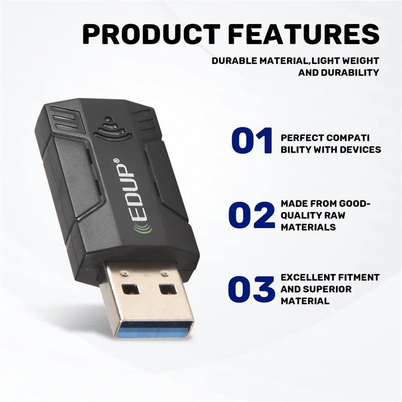Новый! !EDUP 1300M USB3.0 Беспроводная сетевая карта Wi-Fi адаптер 2,4G и 5G двухдиапазонный стабильный адаптер сигнала для ПК, настольного ноутбука
Новый! !EDUP 1300M USB3.0 Беспроводная сетевая карта Wi-Fi адаптер 2,4G и 5G двухдиапазонный стабильный адаптер сигнала для ПК, настольного ноутбука