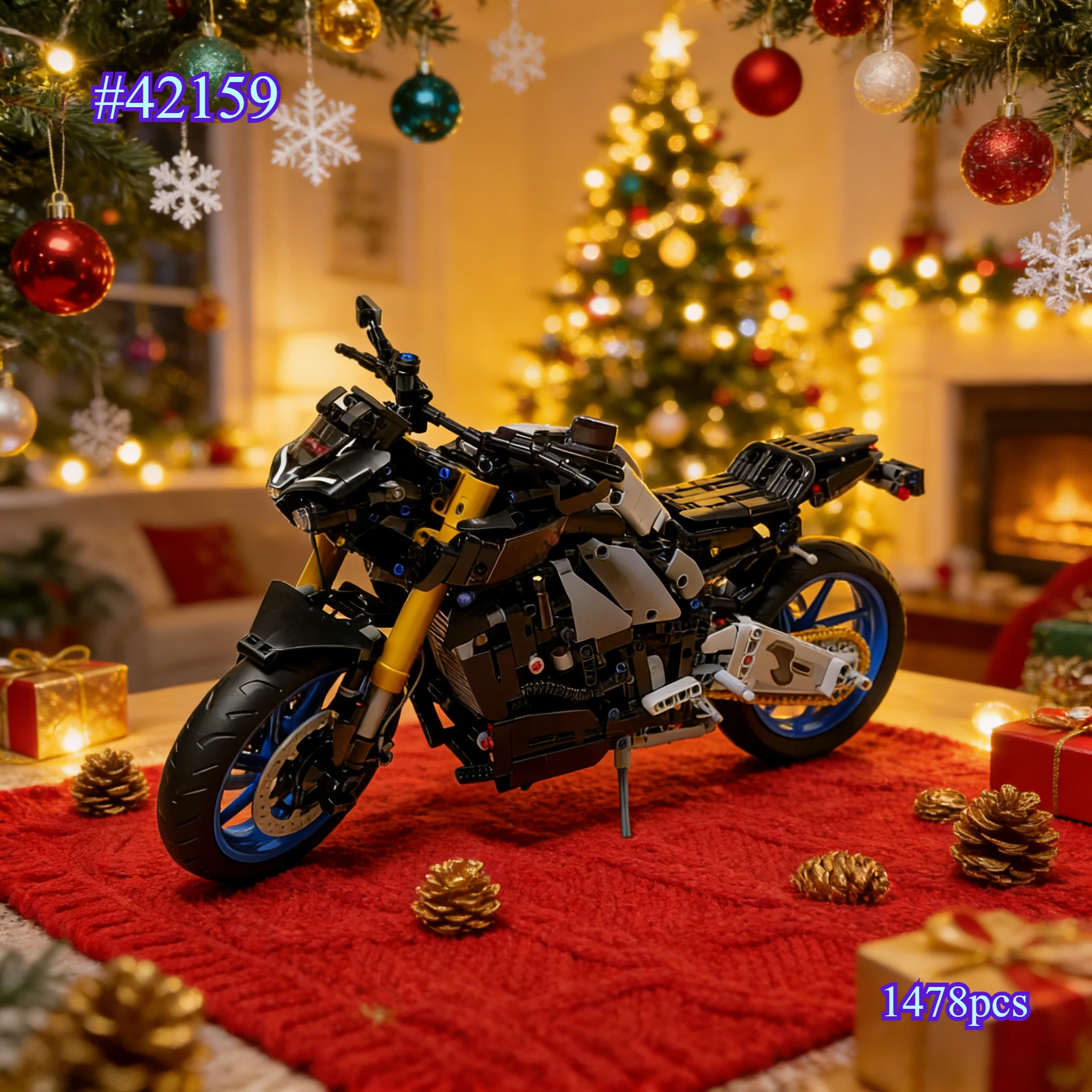 Конструктор «Мотоциклы-локомотивы» Модель 42159, совместимый с деталями Lego, идеально подходит для рождественских подарков, 1478 деталей
Конструктор «Мотоциклы-локомотивы» Модель 42159, совместимый с деталями Lego, идеально подходит для рождественских подарков, 1478 деталей