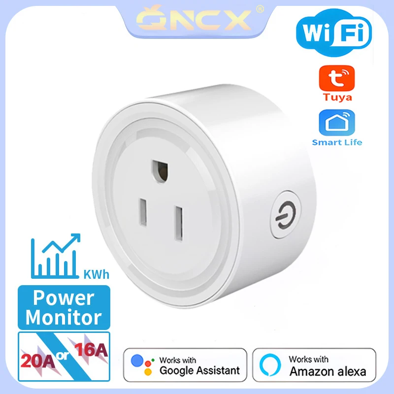 QNCX 10/16/20A Tuya Smart Wifi Plug US Standard Wireless Outlet Remote Control Smart Home Appliances Work With Alexa Google Home
QNCX 10/16/20A Tuya Smart Wifi Plug US Standard Wireless Outlet Remote Control Smart Home Appliances Work With Alexa Google Home