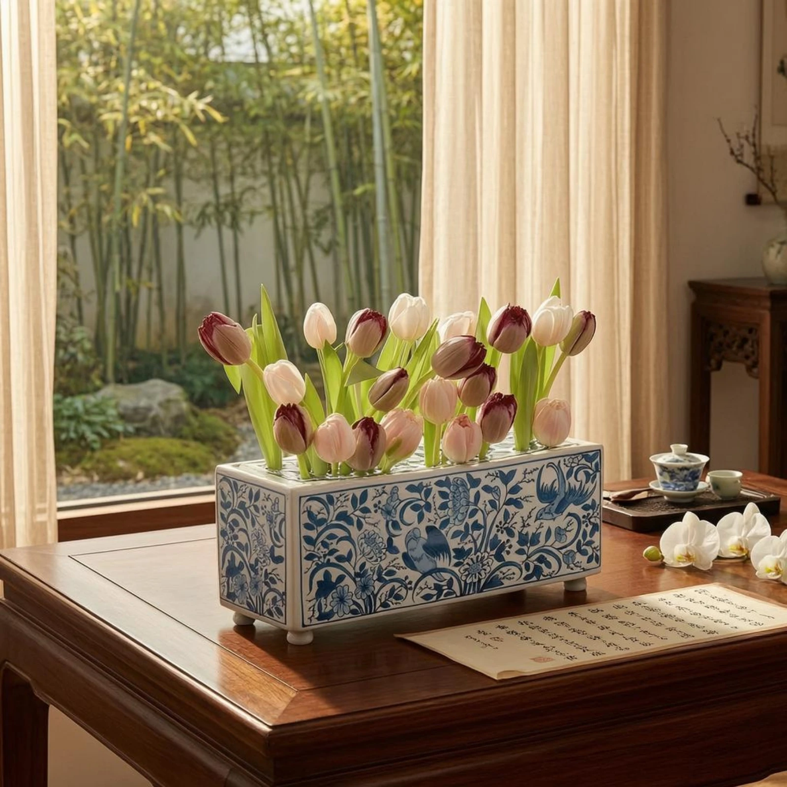 Rectangular Flower Vase Straight-Sided Flower Arranging Vase Home Decor Small Feet Easy to Clean
Rectangular Flower Vase Straight-Sided Flower Arranging Vase Home Decor Small Feet Easy to Clean