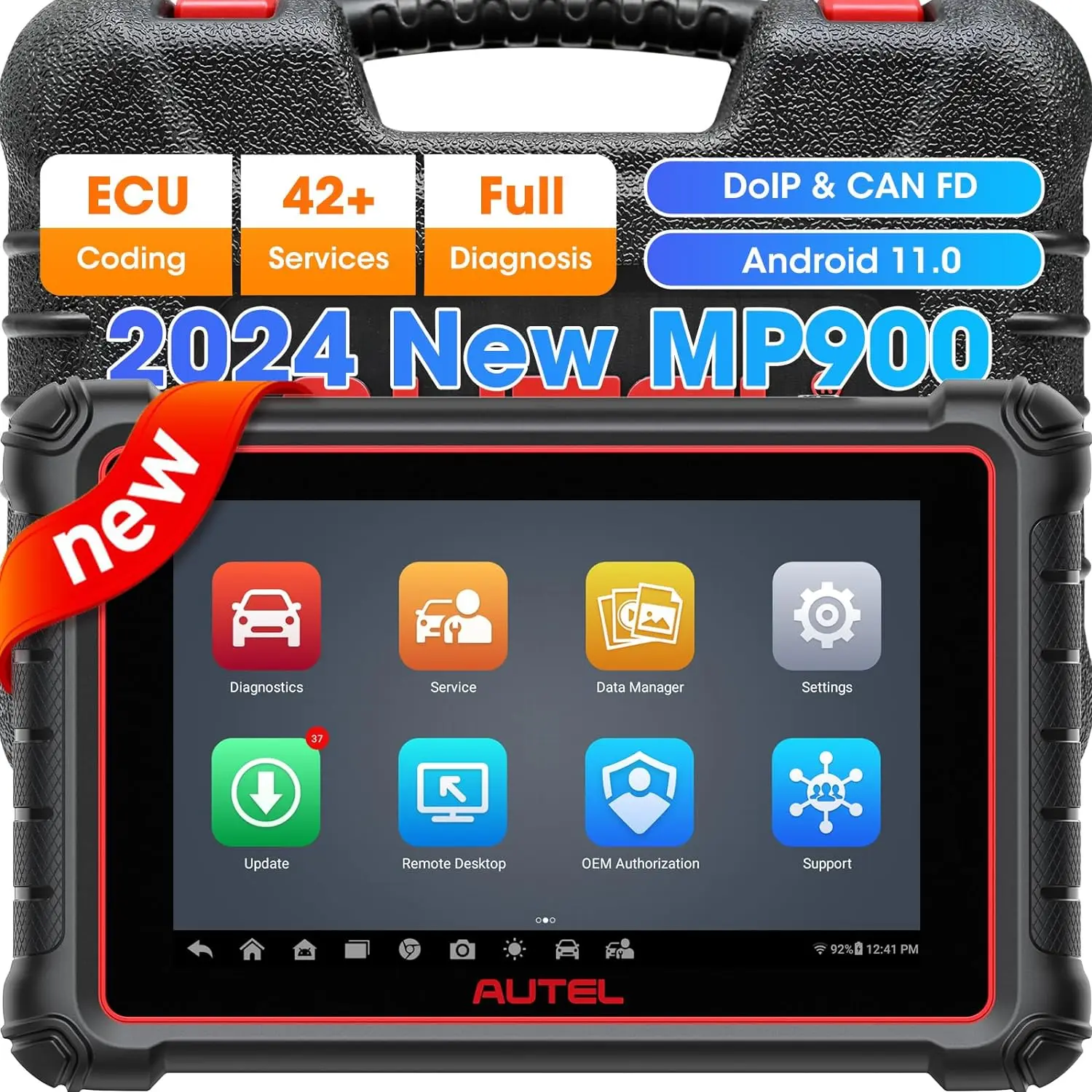 2024 Autel MaxiPRO MP900 All System Diagnostic Scanner Android 11.0 ECU Coding Bi-directional Control Upgraded of MP808S DS808S
2024 Autel MaxiPRO MP900 All System Diagnostic Scanner Android 11.0 ECU Coding Bi-directional Control Upgraded of MP808S DS808S