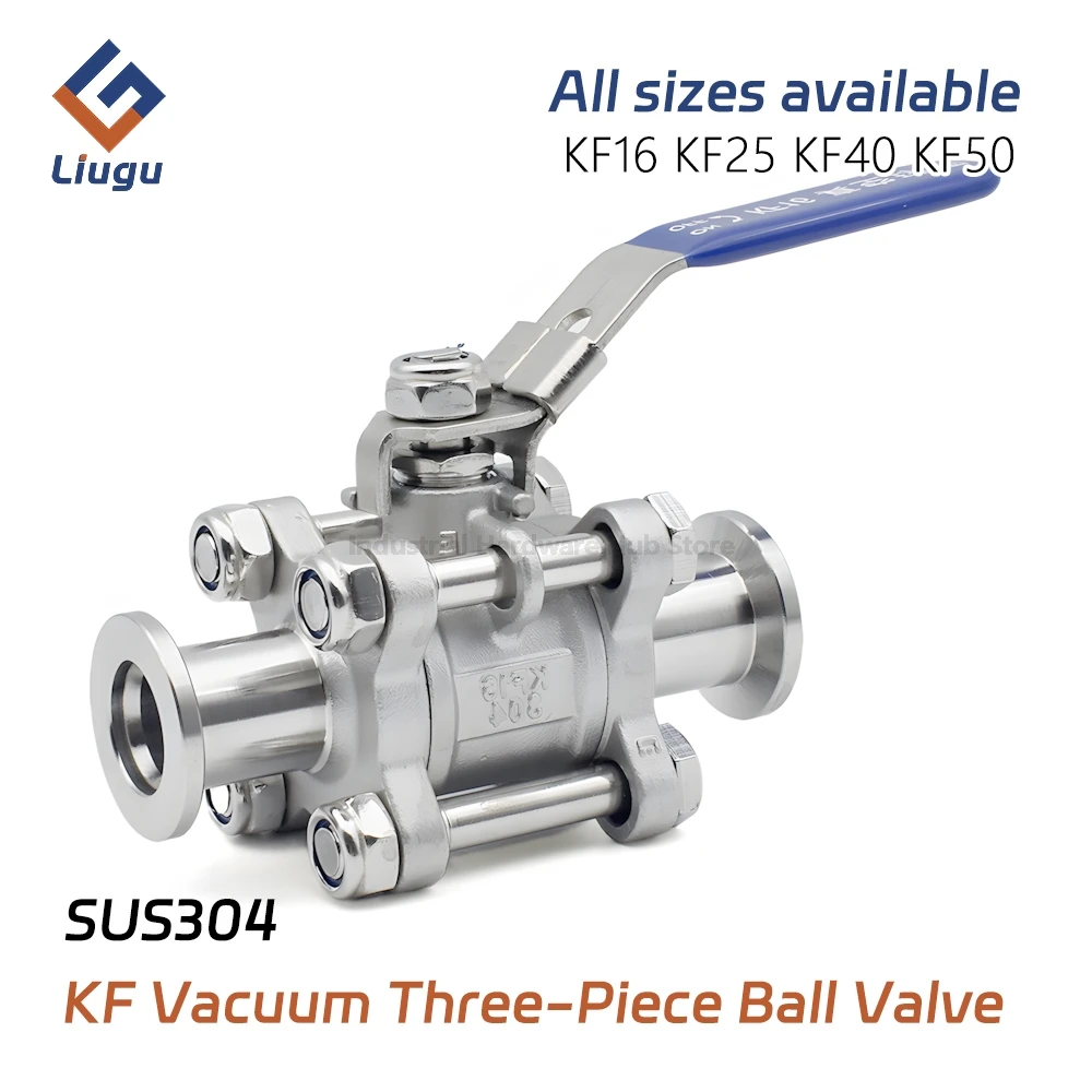 KF16 KF25 KF40 KF50 304 Stainless Steel Sanitary Flange 3-Piece High Vacuum Manual Ball Valve, Quick Install Vacuum Ball Valve
KF16 KF25 KF40 KF50 304 Stainless Steel Sanitary Flange 3-Piece High Vacuum Manual Ball Valve, Quick Install Vacuum Ball Valve