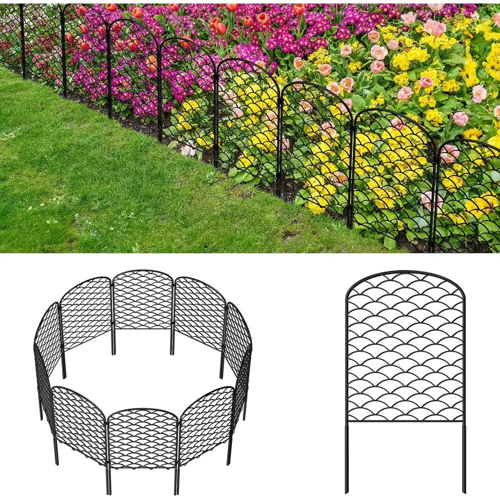 Decorative Garden ence 10 Pack, 24in(H) x 10.8t(L) Animal Barrier ence, Rustproo Metal encing or Yard, Dog Rabbits Wire Section
Decorative Garden ence 10 Pack, 24in(H) x 10.8t(L) Animal Barrier ence, Rustproo Metal encing or Yard, Dog Rabbits Wire Section