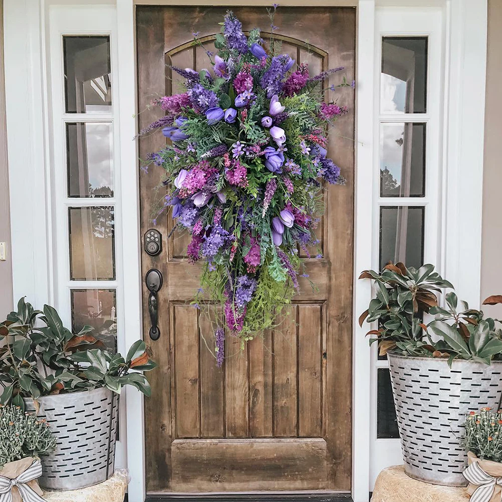 Spring Tulip Wreath Flowers Wreath for Front Door. Indoor and Outdoor Artificial Flower Wreath for Home Decoration
Spring Tulip Wreath Flowers Wreath for Front Door. Indoor and Outdoor Artificial Flower Wreath for Home Decoration