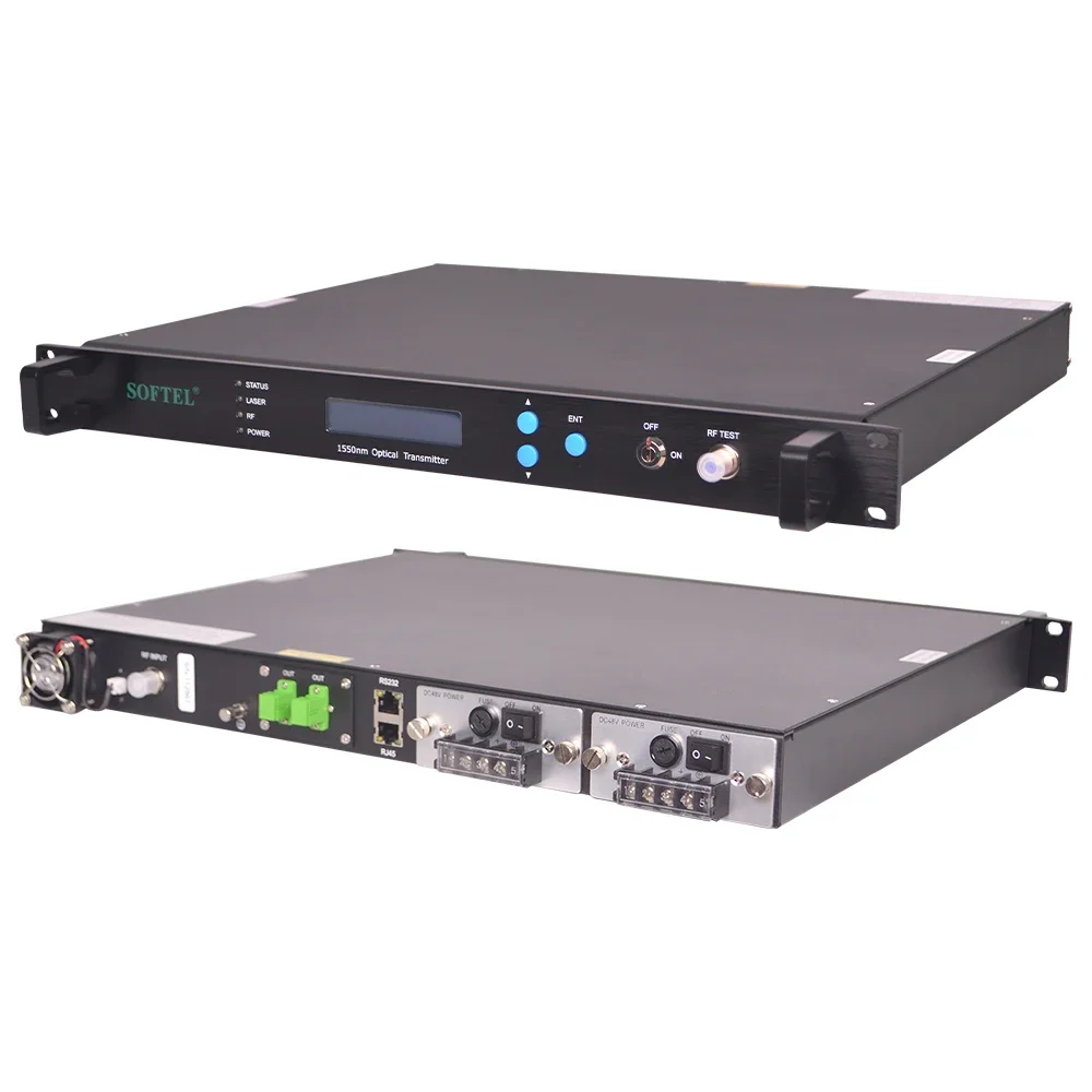2025 SOFTEL Internally Modulated CATV Transmitter 2 Ports triple play FTTH 10mw 1550nm Optical Transmitter
2025 SOFTEL Internally Modulated CATV Transmitter 2 Ports triple play FTTH 10mw 1550nm Optical Transmitter