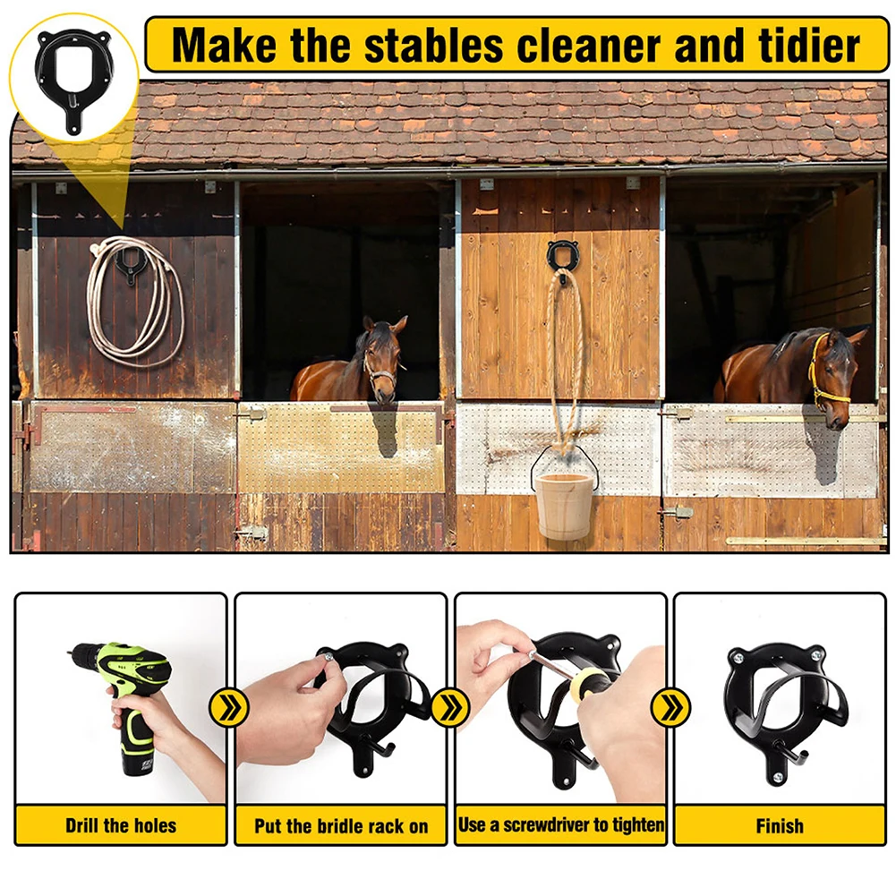 Horse Bridle Rack Metal Bridle Bracket with Tubes and Screw Bridle Hooks Wall Mounted Bridle Holder for Horse Barn Supplies
Horse Bridle Rack Metal Bridle Bracket with Tubes and Screw Bridle Hooks Wall Mounted Bridle Holder for Horse Barn Supplies