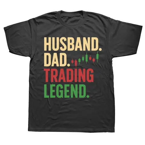 Cool Day Trading For Dad Father Stocks Trader T Shirts Summer Graphic Cotton Streetwear Short Sleeve Stock Market Gifts T-shirt