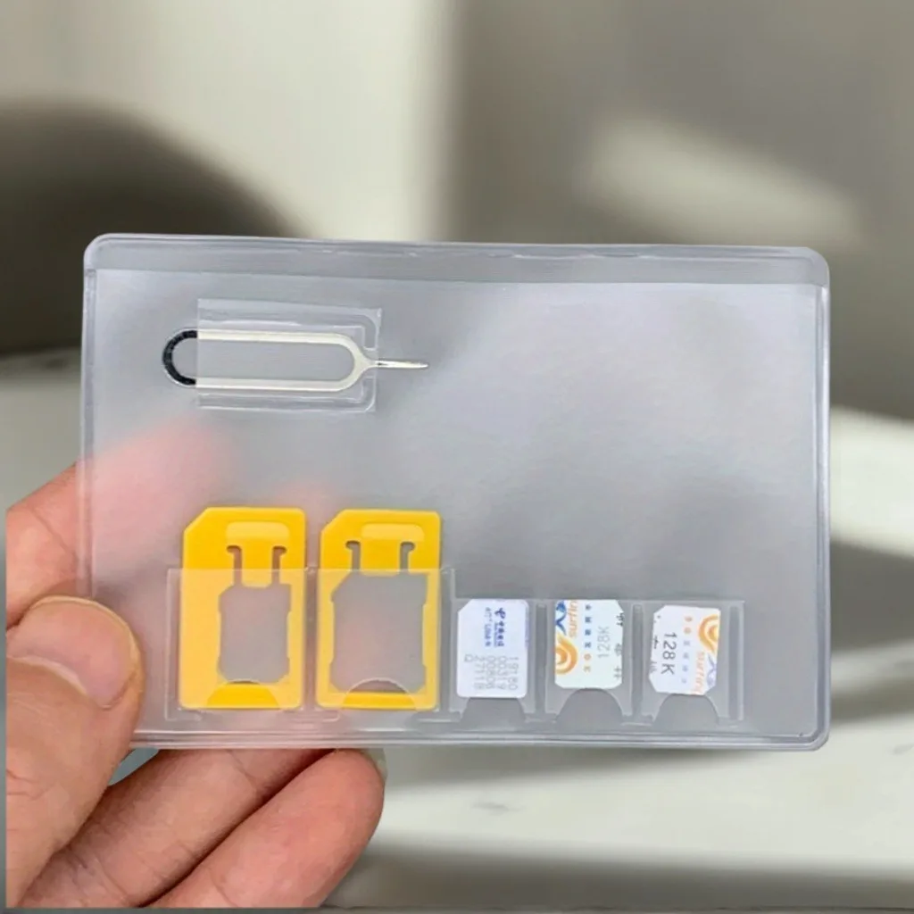 SIM Card Storage Case with SIM Pin Removal Tool - Clear Organizer with SIM Slot, ID Holder, Compact Phone SIM Protector
SIM Card Storage Case with SIM Pin Removal Tool - Clear Organizer with SIM Slot, ID Holder, Compact Phone SIM Protector