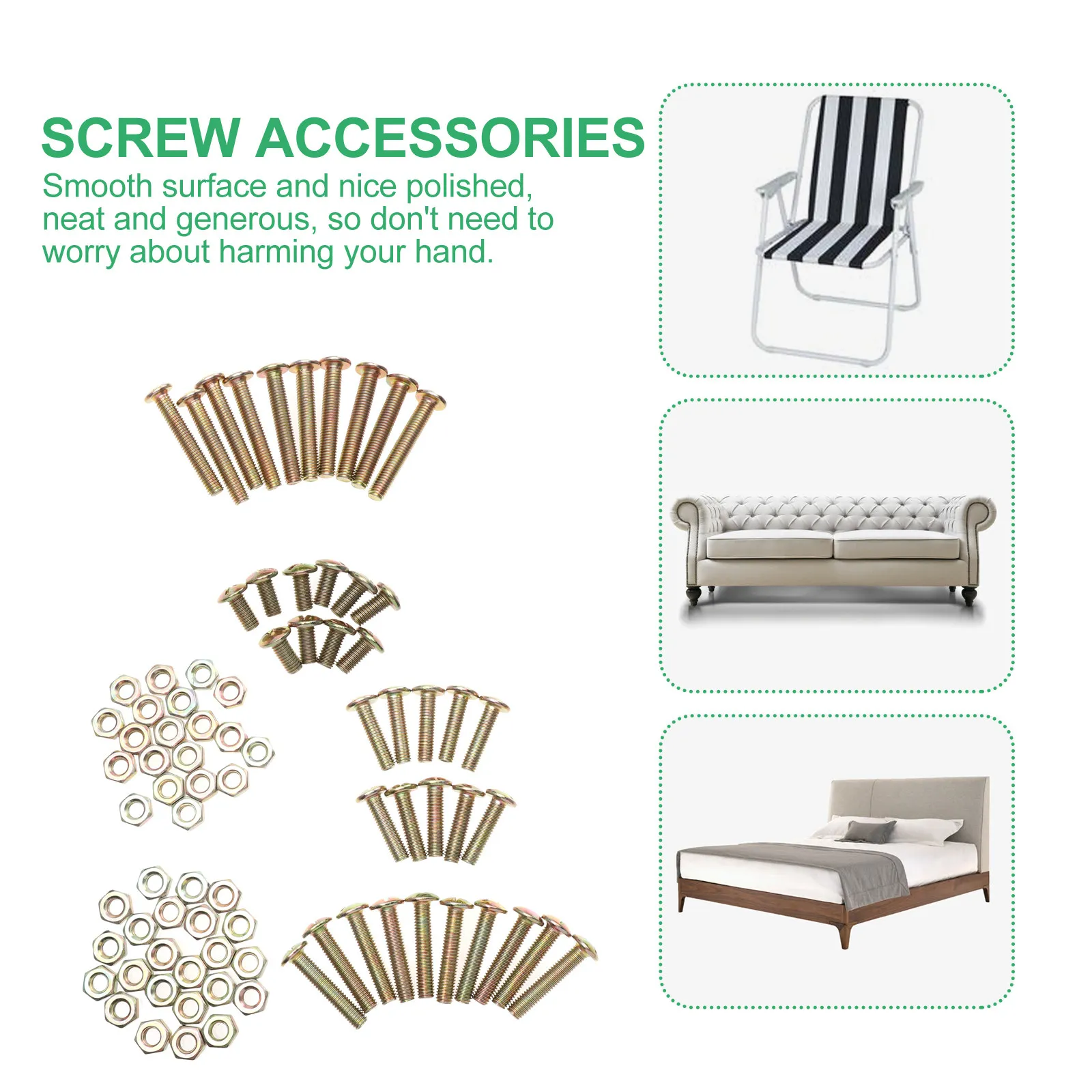 1Set Premium Iron Furniture Fix Screw Kit Smooth Polished Flat Head Screws with Nuts Easy Install Long-Lasting Corrosion-Proof
1Set Premium Iron Furniture Fix Screw Kit Smooth Polished Flat Head Screws with Nuts Easy Install Long-Lasting Corrosion-Proof