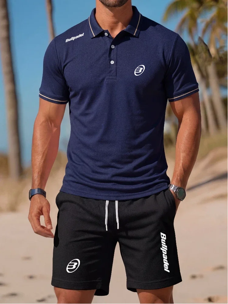 High end brand printed polo shirt short sleeved set fashionable men's polo shirt shorts summer comfortable casual T-shirt set
High end brand printed polo shirt short sleeved set fashionable men's polo shirt shorts summer comfortable casual T-shirt set