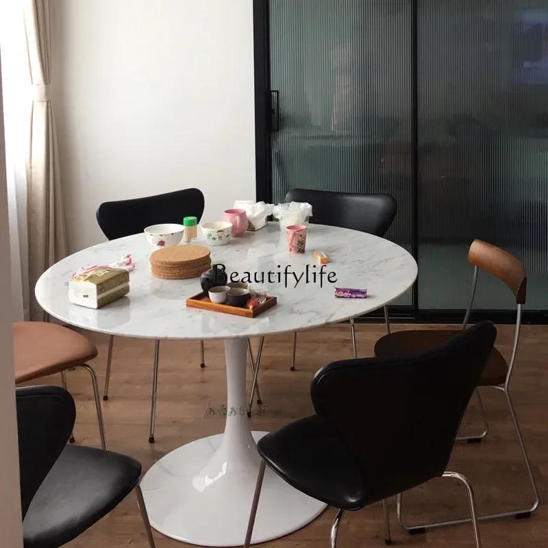 FG26*High-end natural marble table Small apartment simple round dining table
FG26*High-end natural marble table Small apartment simple round dining table