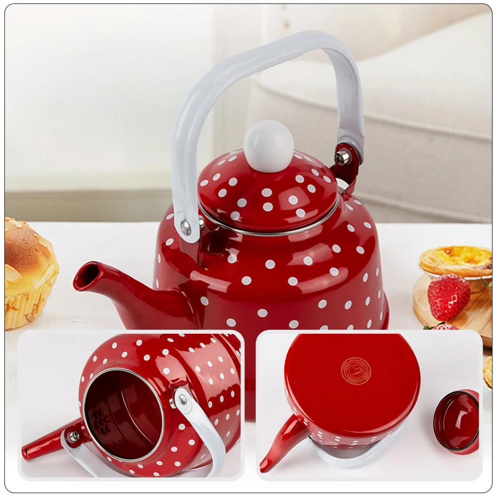 1pc Dot Coffee Pot Enameled Steel Kettle Stovetop Small Kitchen Water Boiling Teapot Anti Scald Handle Chic Home Cookware
1pc Dot Coffee Pot Enameled Steel Kettle Stovetop Small Kitchen Water Boiling Teapot Anti Scald Handle Chic Home Cookware