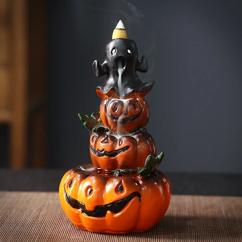 Pumpkin Incense Burner Halloween Reverse Flow Incense Burner Creative Decorative Ornament Aromatherapy Home Desktop Accessory
Pumpkin Incense Burner Halloween Reverse Flow Incense Burner Creative Decorative Ornament Aromatherapy Home Desktop Accessory