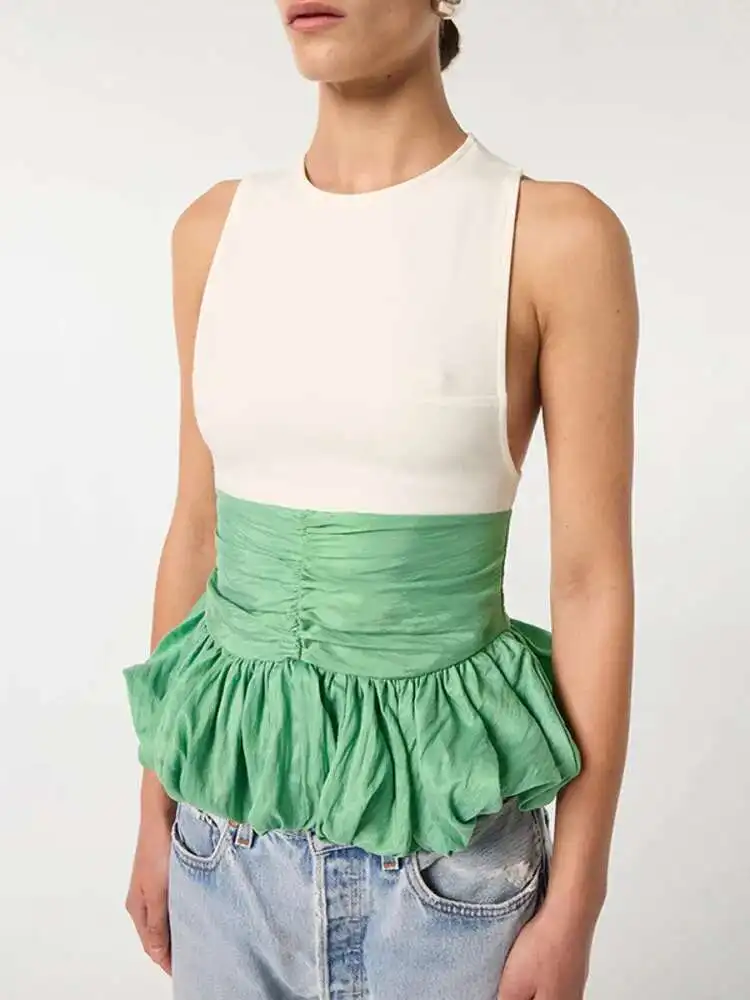 Fantoye Patchwork Sexy Round Neck Ruched Women Top Pink Sleeveless A-line Top Female Summer Slim Casual Vacation Streetwear 2025
Fantoye Patchwork Sexy Round Neck Ruched Women Top Pink Sleeveless A-line Top Female Summer Slim Casual Vacation Streetwear 2025