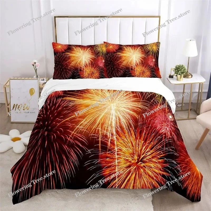 Colorful Fireworks Duvet Cover 3D Print Bedding Set Queen Size City Night Scene In Fireworks Pillowcases For Kids Adults Decor
Colorful Fireworks Duvet Cover 3D Print Bedding Set Queen Size City Night Scene In Fireworks Pillowcases For Kids Adults Decor