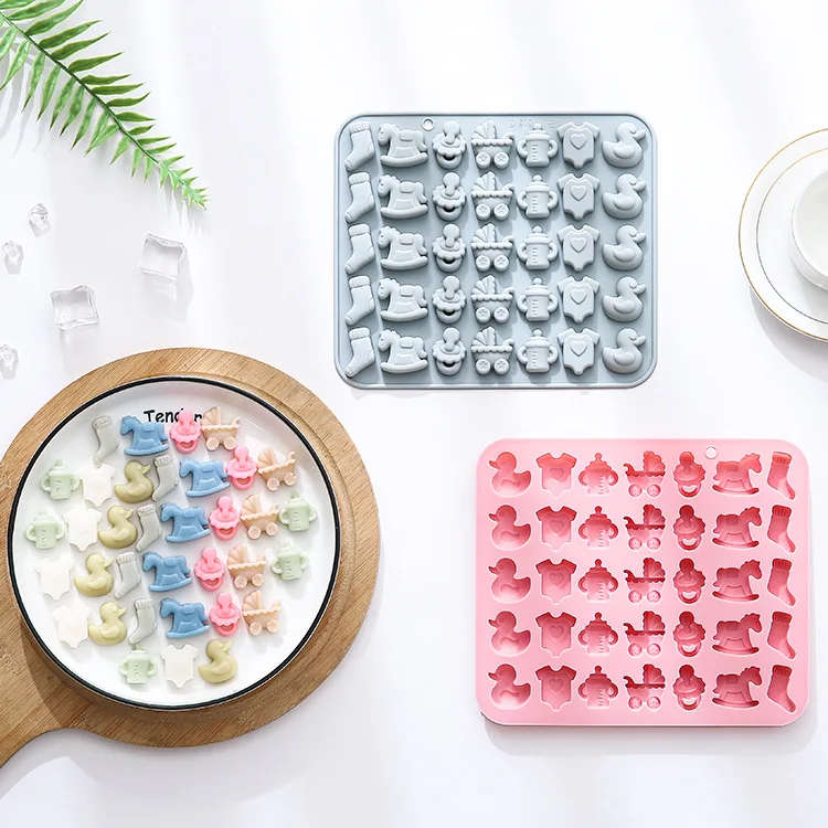 35-Cavity Trojan Horse Duck Pacifier Baby Theme Silicone Molds Fondant Chocolate Mould Baking Accessories Cake Decorating Tools
35-Cavity Trojan Horse Duck Pacifier Baby Theme Silicone Molds Fondant Chocolate Mould Baking Accessories Cake Decorating Tools