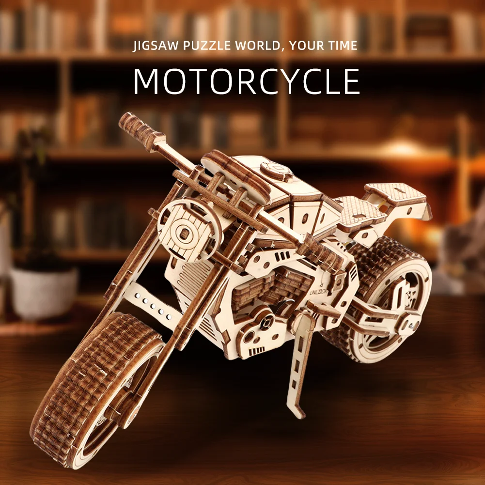 3D Wooden Motorcycle Model Puzzle Manual Assembly Model Desktop Decoration Children's Educational Toy Gift
3D Wooden Motorcycle Model Puzzle Manual Assembly Model Desktop Decoration Children's Educational Toy Gift