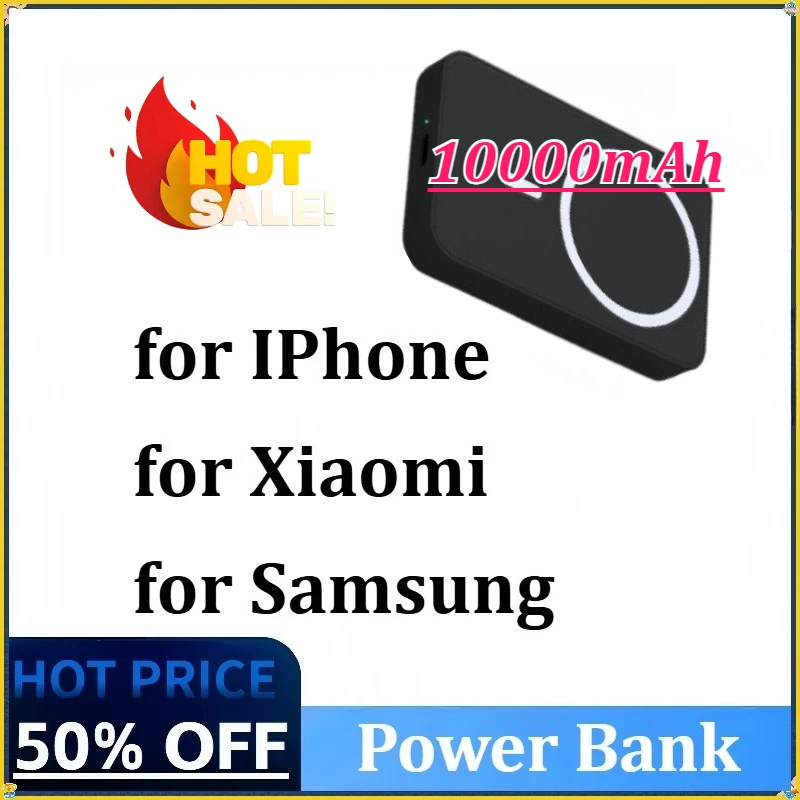 10000mAh Portable Magnetic Power Bank 22.5W Wireless Fast Charging Power bank for IPhone for Xiaomi for Samsung External Battery
10000mAh Portable Magnetic Power Bank 22.5W Wireless Fast Charging Power bank for IPhone for Xiaomi for Samsung External Battery
