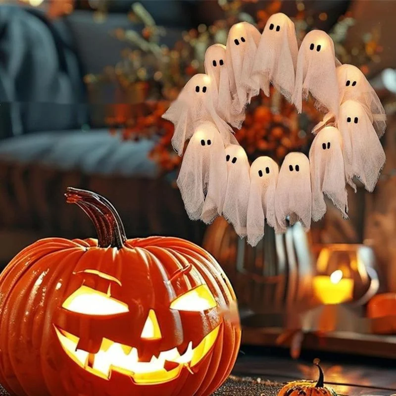 Halloween Ghost Shine Wreath Glow Spirit Door Hanging Decoration Party Yard Indoor Bar Holiday Gift Halloween Easter Christmas
Halloween Ghost Shine Wreath Glow Spirit Door Hanging Decoration Party Yard Indoor Bar Holiday Gift Halloween Easter Christmas