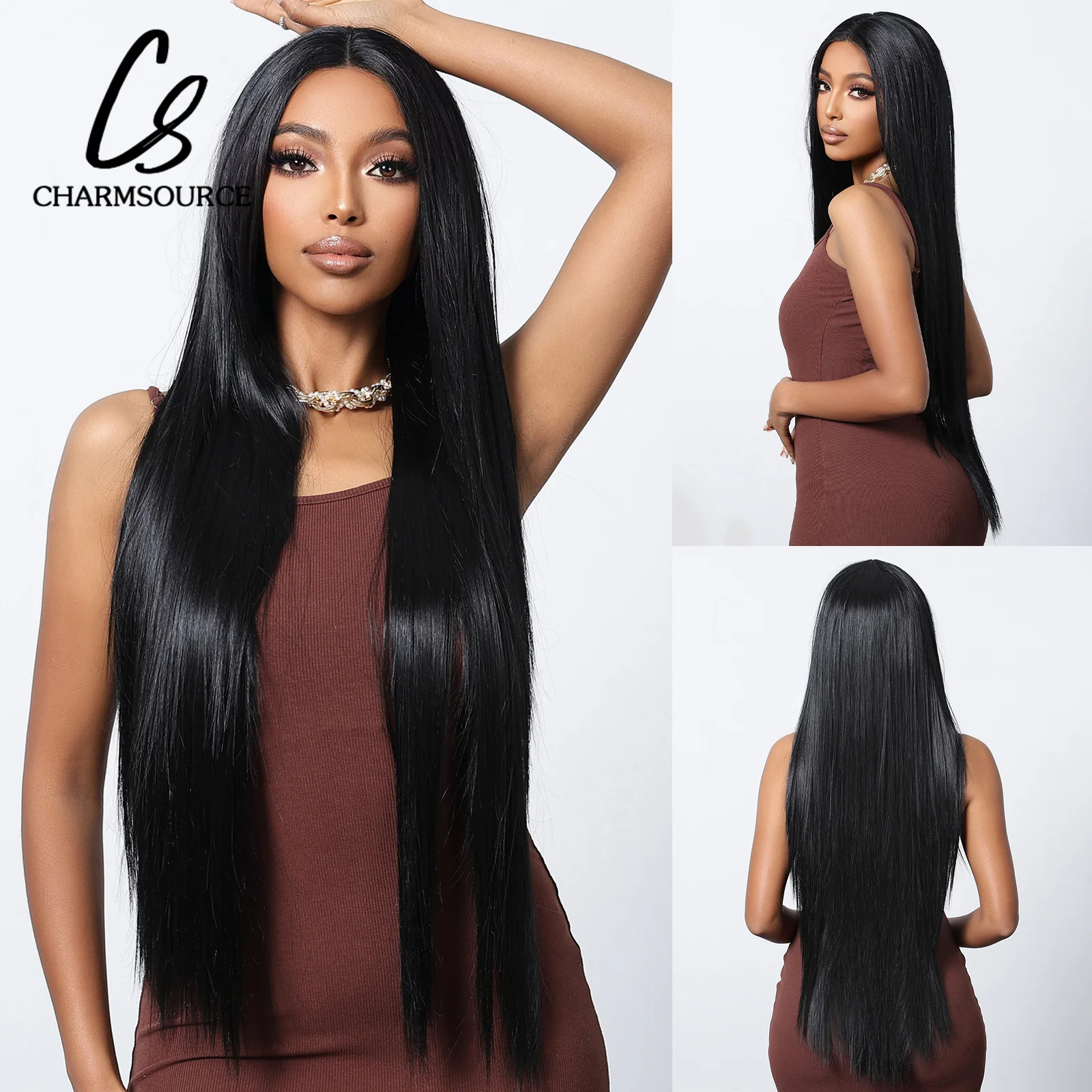 CharmSource Lace Front Wigs Black Long Straight Hair Wig for Women Party Daily High Quality High Density Heat Resistant Fiber
CharmSource Lace Front Wigs Black Long Straight Hair Wig for Women Party Daily High Quality High Density Heat Resistant Fiber