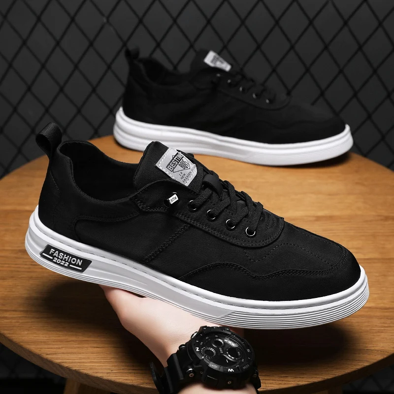 Men Vulcanized Shoes Black White Boys Trend Street Youth Walking Sneakers Comfortable Canvas Shoes for Men Vulcanized Footwears
Men Vulcanized Shoes Black White Boys Trend Street Youth Walking Sneakers Comfortable Canvas Shoes for Men Vulcanized Footwears
