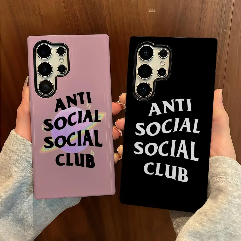 A-ANTI SOCIAL CLUB Phone Case For Samsung S25 Film Shell Luxury GalaxyS24Ultra 23plus S22 21 A56 36 26 16 Double layer Cover
A-ANTI SOCIAL CLUB Phone Case For Samsung S25 Film Shell Luxury GalaxyS24Ultra 23plus S22 21 A56 36 26 16 Double layer Cover